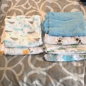 6 Assorted Aden Boy Swaddles